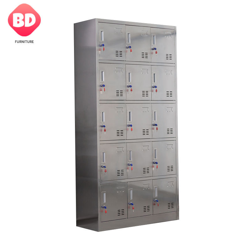 Competitive Price15 door stainless steel locker metal locker With Keys