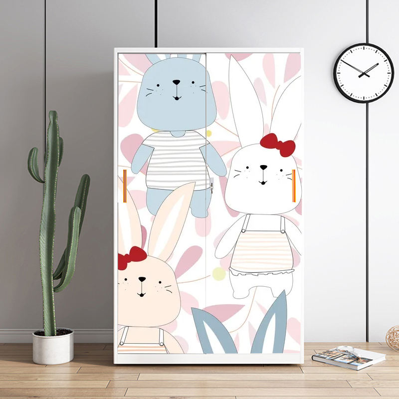 Metal printed closet Wardrobe Supplier detachable almirah clothes cabinet bedroom wardrobes modern wardrobe closet cabinets