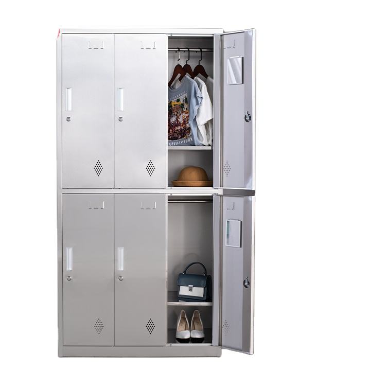 Best sell 6 door Stainless steel cabinet for office and workshop metal locker