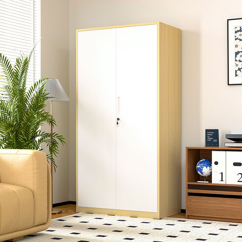 Office Steel 2 Doors Filing Cabinet Wood Like File Cabinet Metal Storage Cupboard