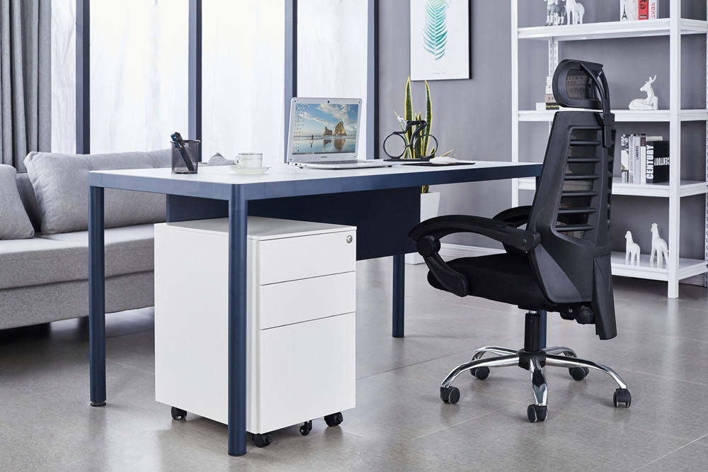 Mobile Office Storage Pedestals 2 Drawer File Cabinet Movable Under Desk Drawer Cabinet