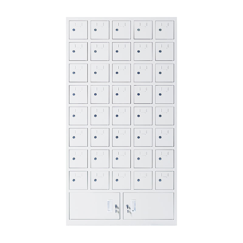 40 door cell phone cabinet with charging facilities, staff mobile phone storage cabinet