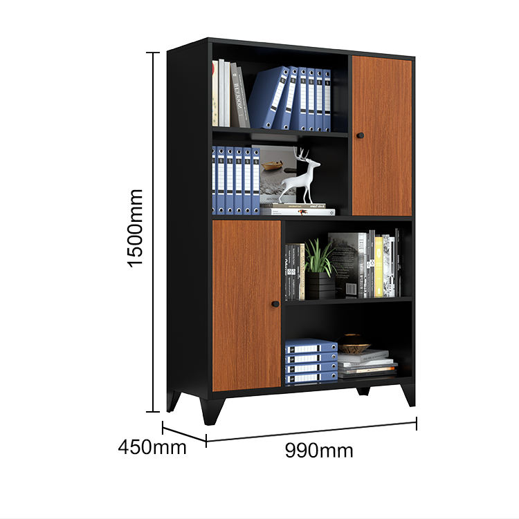 Wood like style office furniture Metal cabinet storage Wood Grain file Cabinet