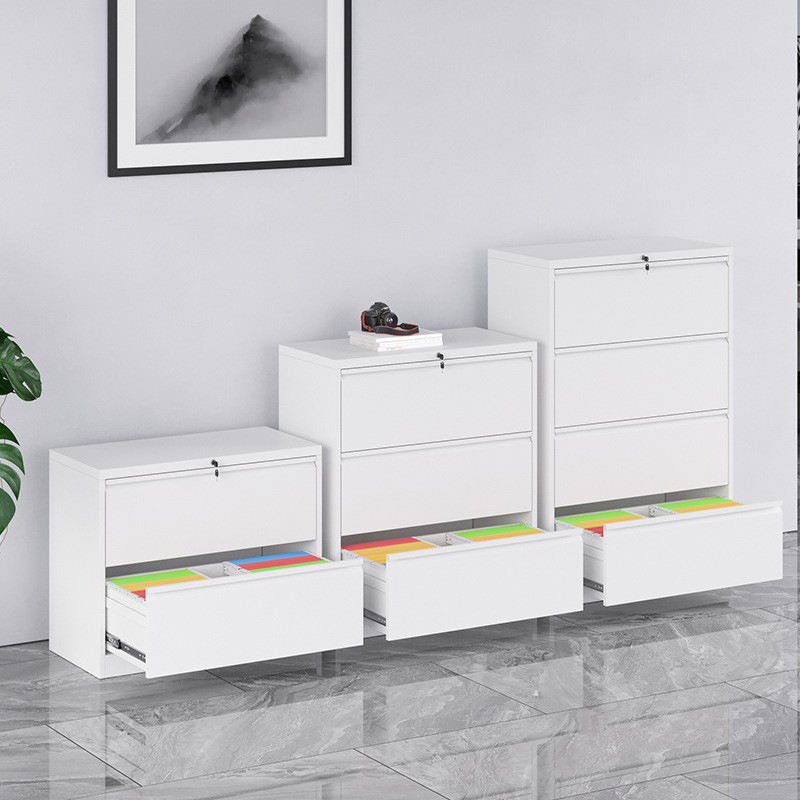 Wide Vertical 3 Drawers Metal Filing Cabinet 3 Layer Steel storage file cabinet