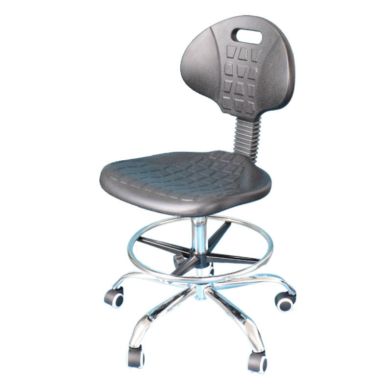 Metal steel adjustable ESD laboratory chair, anti-static office computer lifting chair, rotatable PU single seat chair