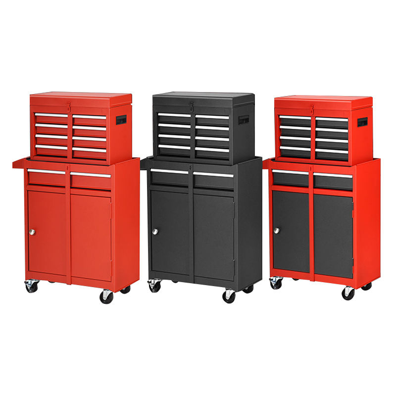 Removable Heavy Duty Tool Cabinet Chest Trolley Workshop Steel Toolbox With Casters