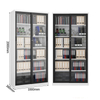 Manufactory 2000*1000*400 Slide Glass Door Lockable Metal Shelf Steel Storage Book