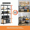 Industrial Black Storage Adjustable Warehouse Shelf Heavy Duty Metal Boltless Shelving five layers heavy duty boltless shelving