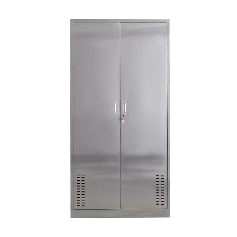 stainless steel two doors cleaning storage cabinet for office and workshop