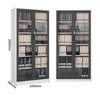 Manufactory 2000*1000*400 Glass Door Metal Shelf Steel Storage Book
