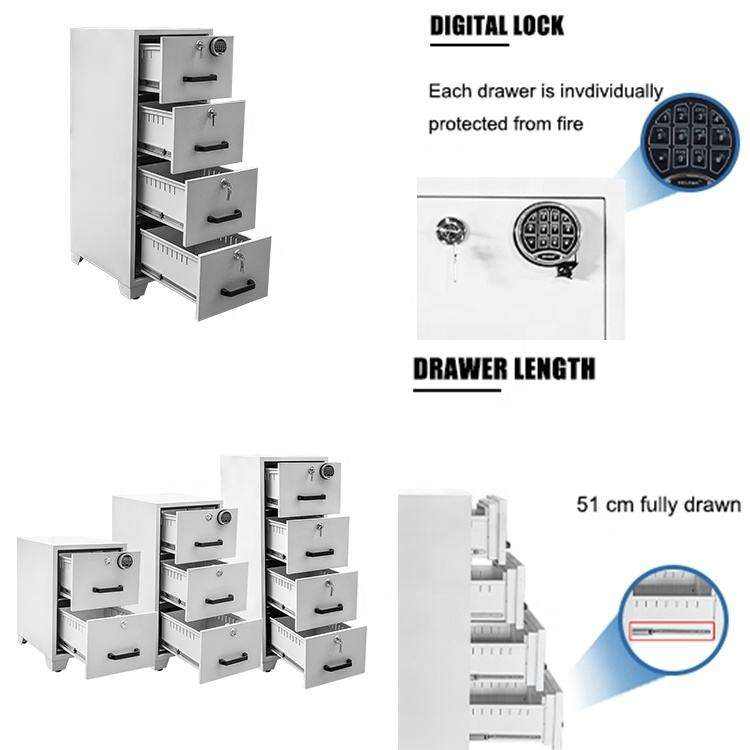 2 drawers steel metal filing fireproof resistant cabinets fireproof cabinet Fire Resistant Safe cabinet