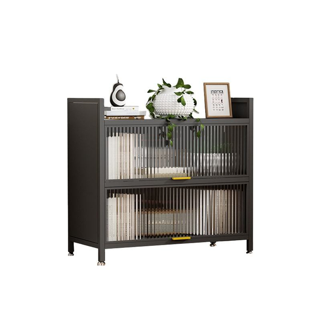 Hot-selling flip-door bookcase, two doors and three layers, beautiful and elegant bookshelf