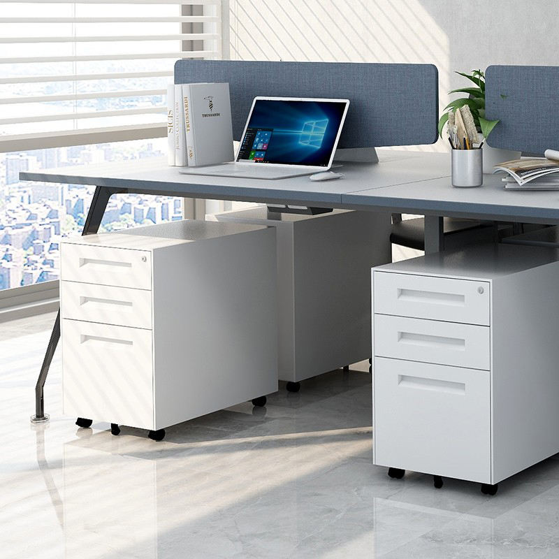 Wholesale 3 Drawer File Cabinet metal Cabinet moving storage with Lock Pedestal Mobile Cabinet
