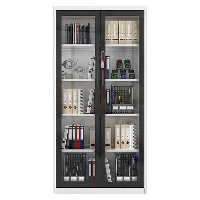 Manufactory 1800*900*400 Glass Door Metal Shelf Steel Storage Book