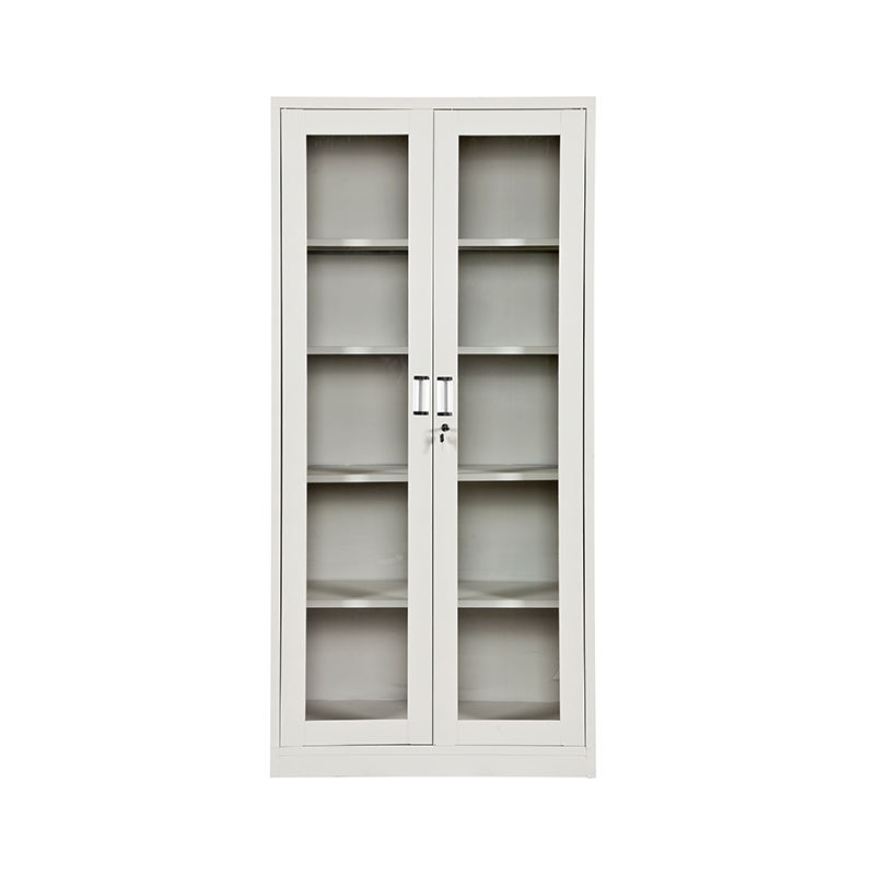 Full-body glass door, five-layer storage file, easy to find, metal file cabinet suitable for many occasions