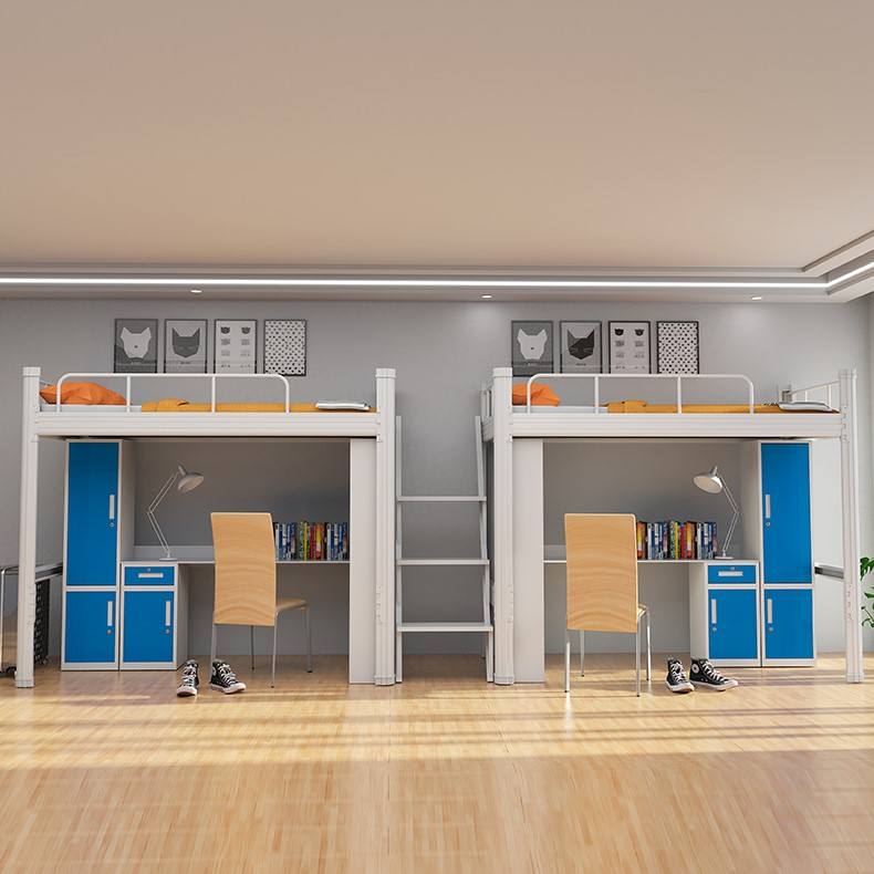Steel double deck bed vintage metal bunk with drawers knock down steel Steel Bed Double Deck Bed