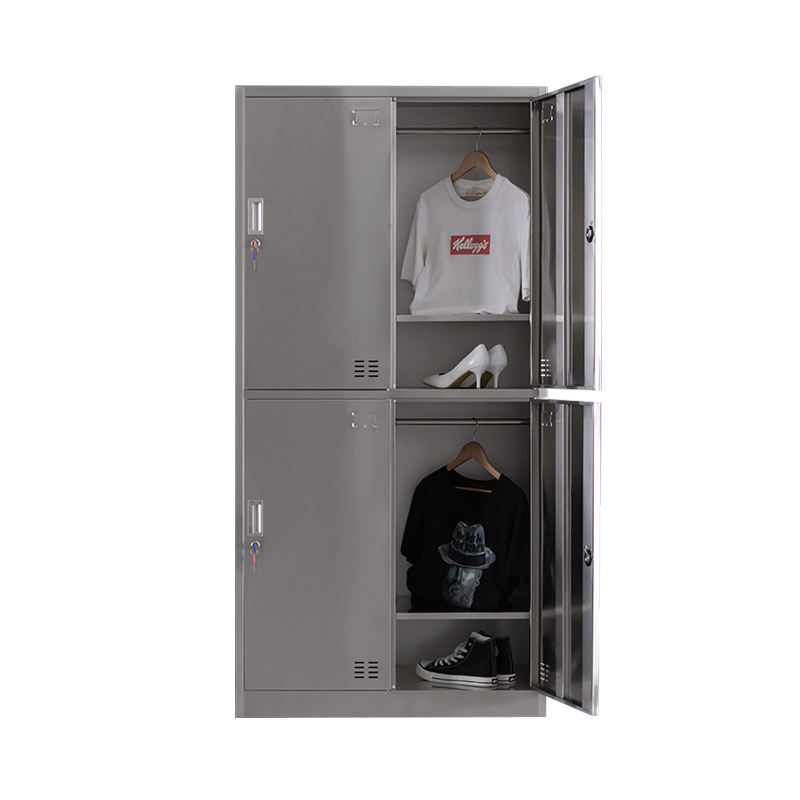 4 doors Hot Selling storage cabinet stainless steel lockers for gym workshop metal wardrobe