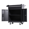 2 Drawers and 2 Doors Mobile Tool Cabinet Tin Tool Car Rolling Metal Trolley Multi-function Cart