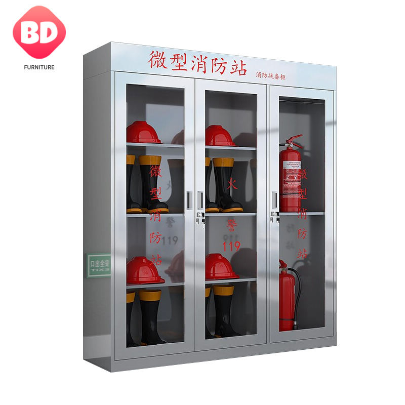 Fire resistant Cabinet 201/304 Stainless Steel Fire Extinguisher Tool Cabinet fire fighting equipment