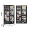 Manufactory 2000*1200*400 Slide Glass Door Lockable Metal Shelf Steel Storage Book