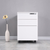 Mobile cabinet pedestal under desk office mobile 3 drawers metal with lock and wheels piedistallo
