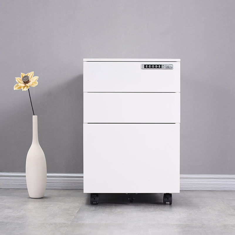 Mobile cabinet pedestal under desk office mobile 3 drawers metal with lock and wheels piedistallo