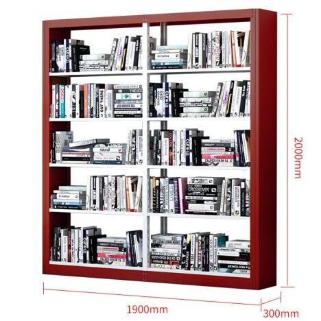 Metal book shelf meta lDouble side steel book shelf magazine shelf library bookcases