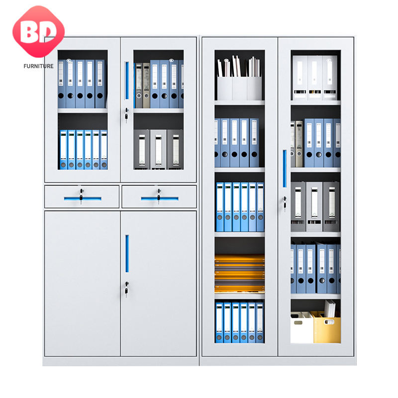 Full Height Office Metal Cabinet With 2 Drawers,Steel Storage File Cabinet