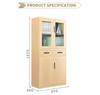 Full Height Office Metal Cabinet With 2 Drawers Wood Like Filing Cabinet Wood Grain File Cabinet
