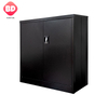 Folding 2 shelf metal storage cabinet with wheels, large space foldable cupboard cabinet for home office small archive cabinet