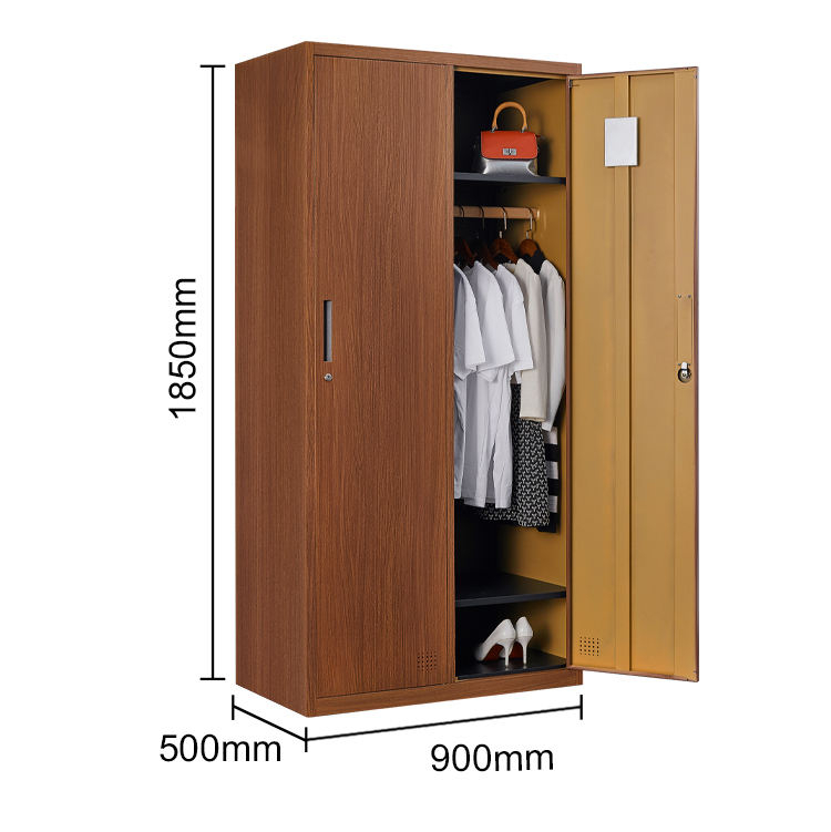 Office furniture Clothes storage cabinet 2 Door Clothes Cabinet Locker Bedroom metal Wardrobe