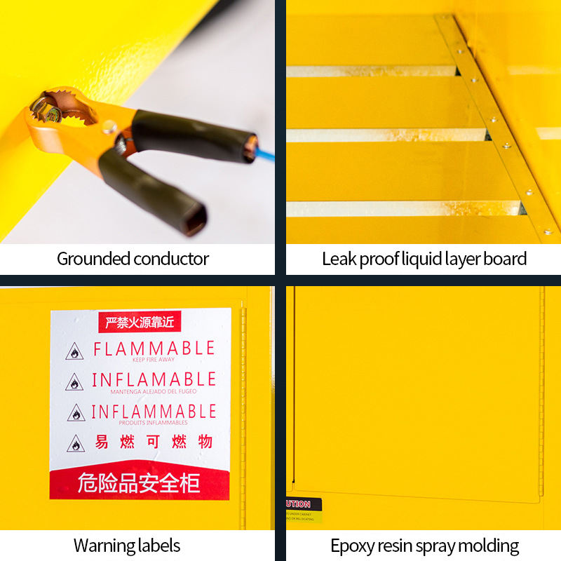Flammable Liquid Drum Laboratory Metal Storage Industrial Safety Storge Cabinet .