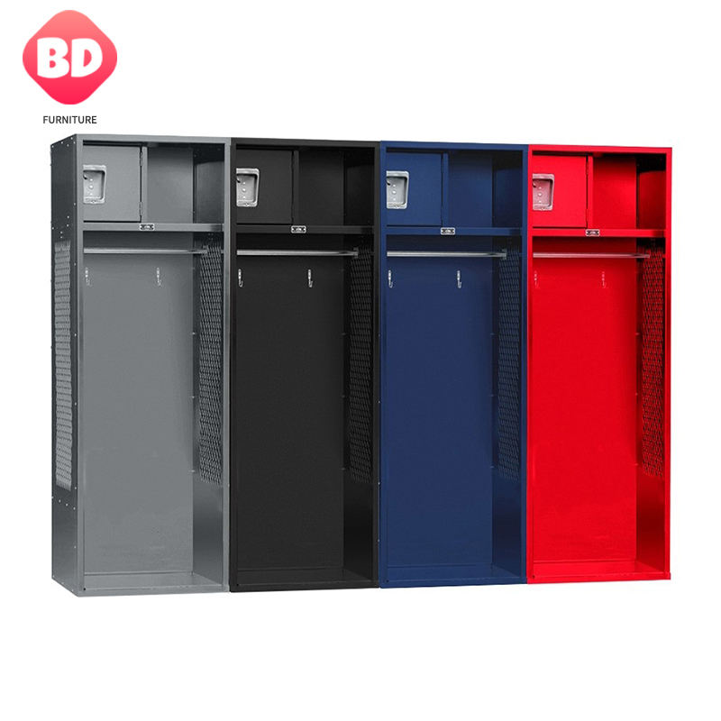 School metal sports lockers,stadium style athletic gear locker with an open design, football and baseball storage locker