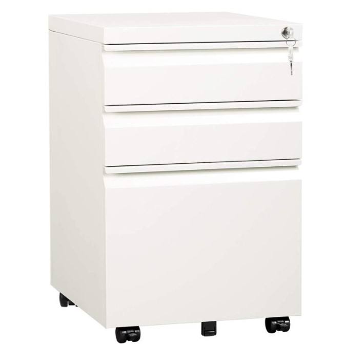 3-drawer mobile file cabinet vertical mobile pedestal cupboard small mobile storage cabinet