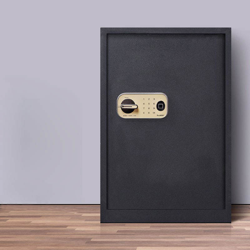 wholesale black steel small size secret stash fixable finger print code strongbox