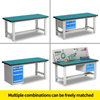 High quality 3 drawers workbench, industrial metal steel workbench for lab and workshop, antistatic workbench with drawers