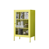 Modern Fashion Metal Home Glass Door Bookcase Living Room Balcony Storage Cabinet with Standing Feet