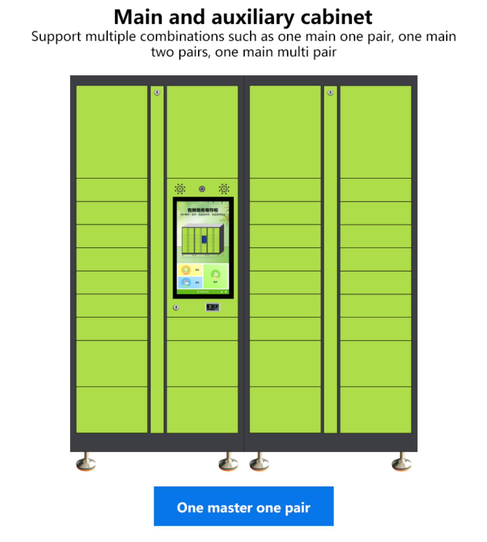 Customized intelligent express metal cabinet smart parcel locker with touch screen delivery express eletronic lockers
