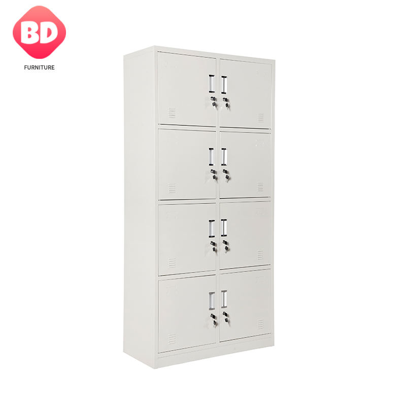 Office Furniture 8 Door locker metal cupboard Customized Steel Wardrobe Storage Cabinet lockers gym