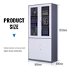 super capacity modern iron cupboard stainless steel material office storage cabinet with huge space