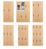 Factory Price Bedroom Wall Wardrobe Design Clothe 6 Door Wood Grain Locker Cabinet cheap metal wardrobe