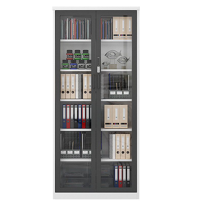 Manufactory 2000*900*400 Glass Door Metal Shelf Steel Storage Book