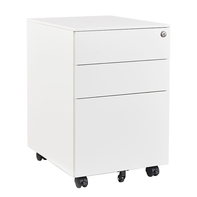 Office mobile pedestal filing small movable steel cabinet for document storage