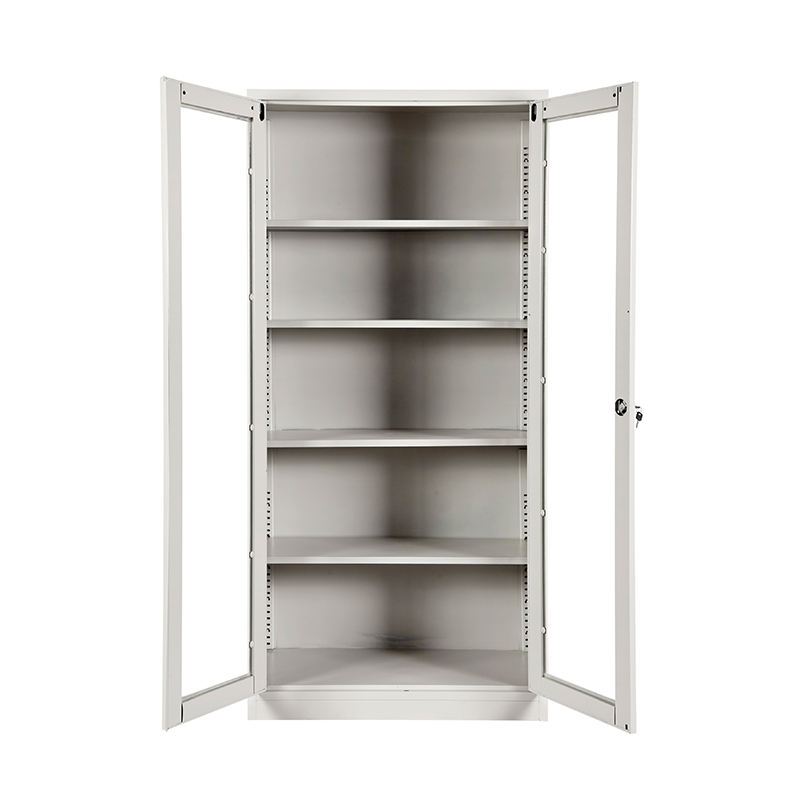 Full-body glass door, five-layer storage file, easy to find, metal file cabinet suitable for many occasions