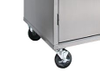 2-door enclosed stainless steel storage cabinet, mobile.