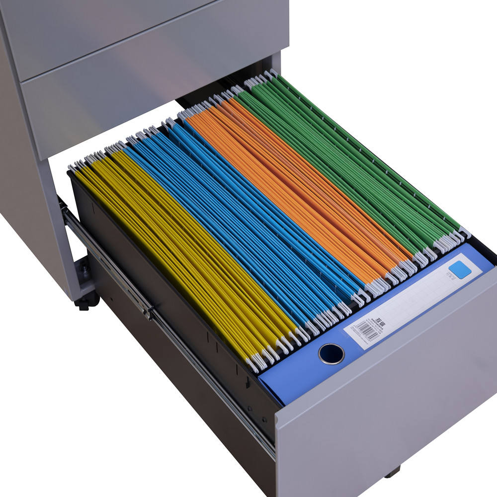 Knock-down structure office metal 3 drawer file cabinet storage 3 drawers mobile pedestal steel