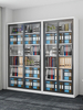 Manufactory 2000*1200*400 Slide Glass Door Lockable Metal Shelf Steel Storage Book