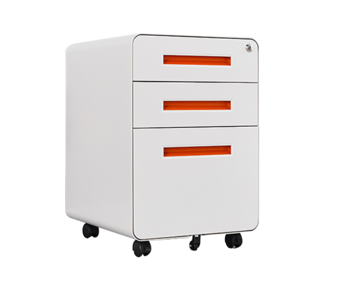 Mobile Office Storage Pedestals 2 Drawer File Cabinet Movable Under Desk Drawer Cabinet