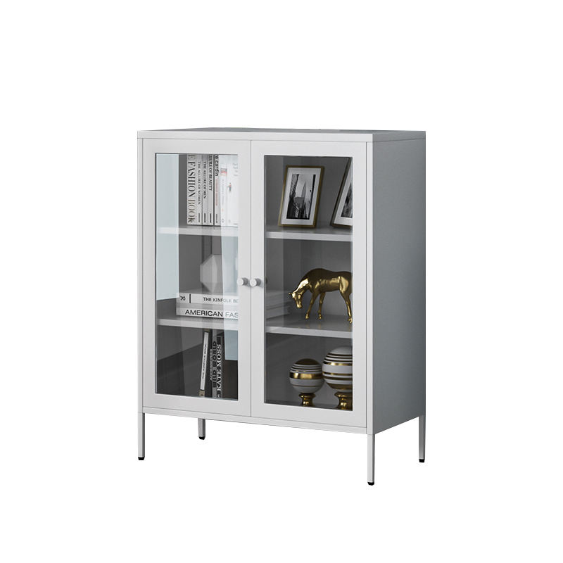 High sales volume Customized double-door glass doorModern Kitchen Storage Wine Cabinet metal cabinet