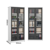Shankin Manufactory 1800*800*400 Glass Door Metal Shelf Steel Storage Book cabinet